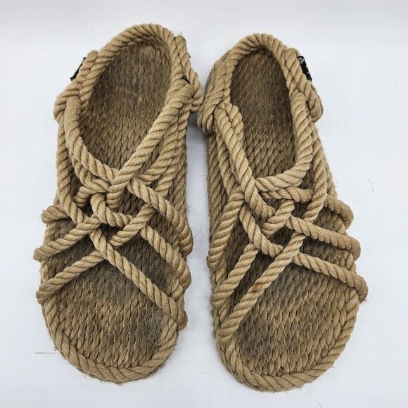 Nomadic State of Mind Rope Sandals Women’s Size 8 or 9 Beige Flat Strappy Boho - Picture 9 of 9